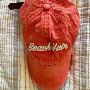 Coral beach hair hat